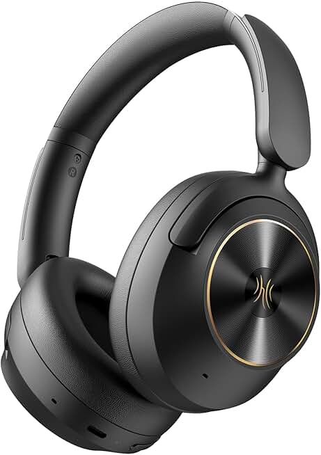 Wireless Over Ear Headphones with Noise Cancelling and 75H Playtime