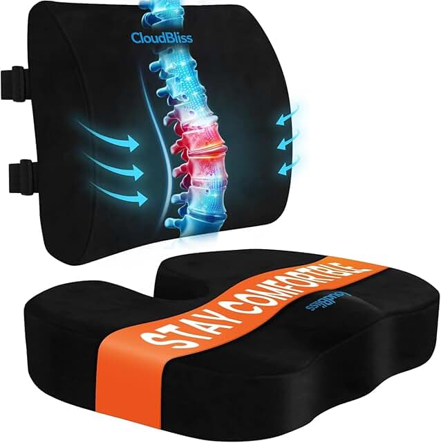 Comfortable Memory Foam Lumbar Support Cushion