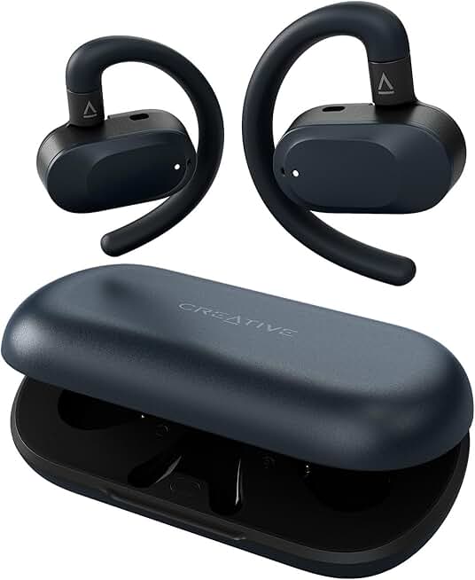 Wireless Open-Ear Headphones with Adjustable Fit and Long Battery