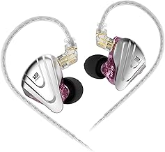 Purple in-ear monitor with hybrid drivers and zinc alloy faceplate