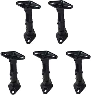 Five Black Wall and Ceiling Mount Brackets for Speakers