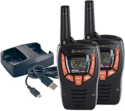 Rechargeable Lightweight Walkie Talkies, 22 Channels, 25-Mile Range (2-Pack)