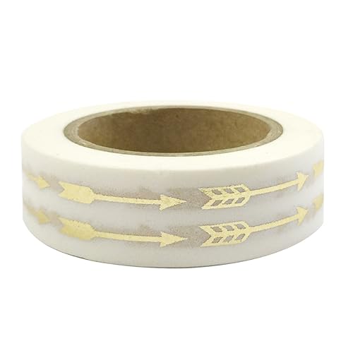 Colorful Pattern Washi Tape with Gold Arrows