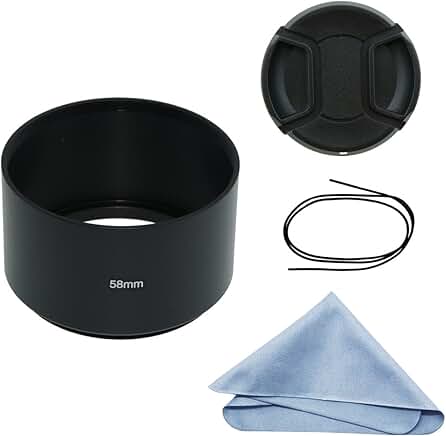 58mm Aluminum Lens Hood with Matte Interior
