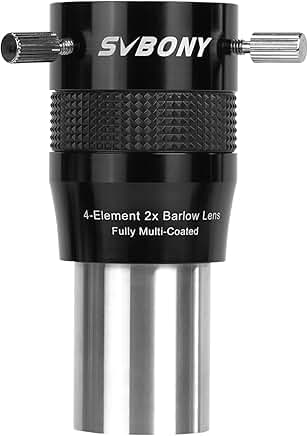 2X 1.25-inch Apochromatic Barlow Lens for Telescope