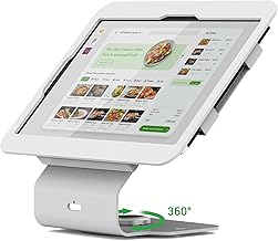 White Kiosk Tablet Stand for iPad 10th and Air 4-5