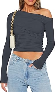 Women's Off Shoulder Crop Top for Casual and Streetwear