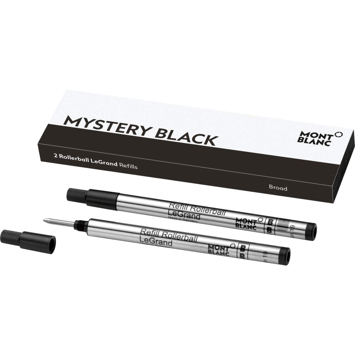 Black Rollerball Pen Refills for LeGrand, 2 Pack