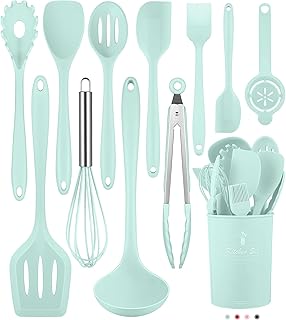 12-Piece Silicone Kitchen Utensil Set with Holder