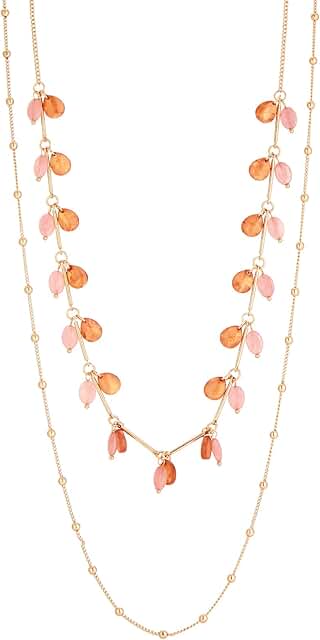 Layered Long Beaded Necklace for Women