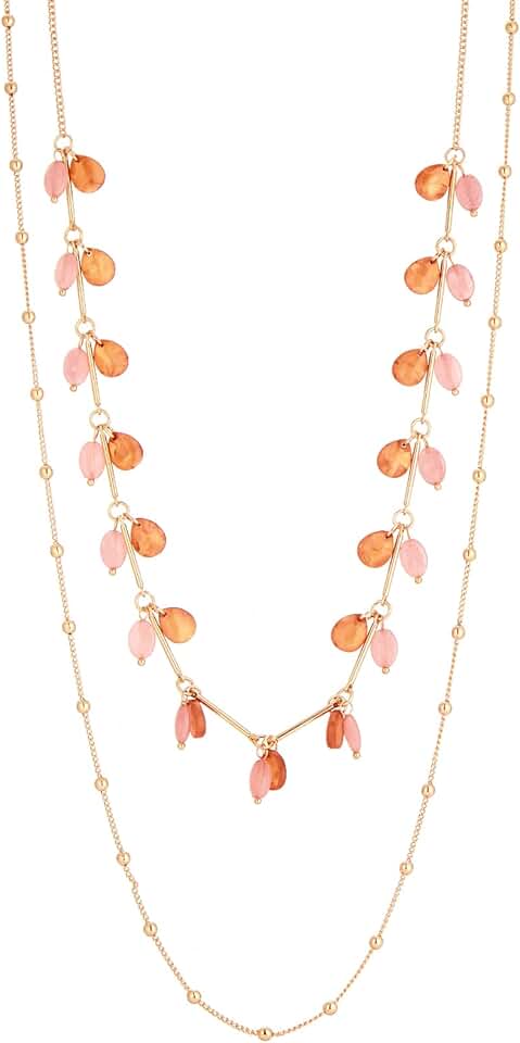 Layered Long Beaded Necklace for Women