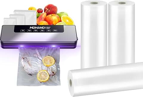 Fast Compact Multi-Functional Food Vacuum Sealer with Bags