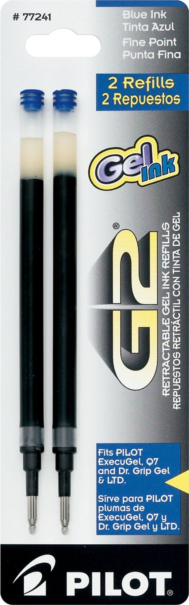 Blue Gel Ink Refills, Fine Point, Pack of 2