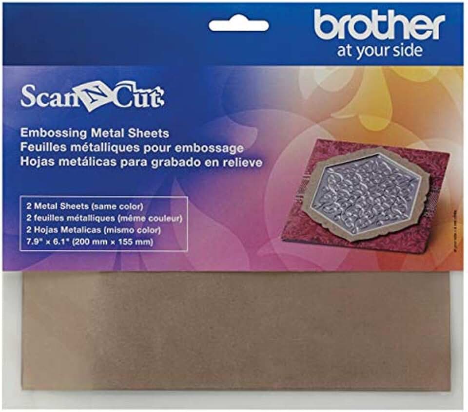 Embossing Brass Metal Sheets for Crafts, 2 Pieces