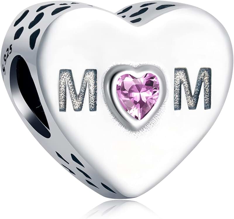 Silver Dragonfly Family Heart Charm for Bracelets and Necklaces