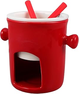 Ceramic Chocolate Fondue Pot Set with Forks