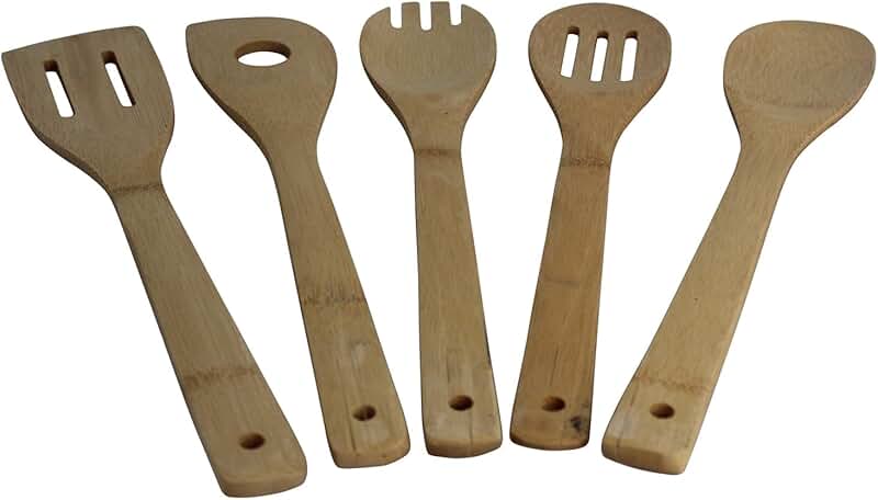 Five-Piece Bamboo Kitchen Tool Set