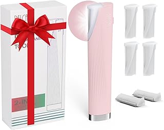 Electric Dermaplaning Kit with LED Light and 6 Blades