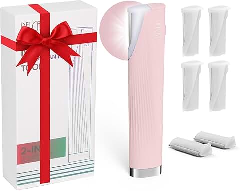 Electric Dermaplaning Kit with LED Light and 6 Blades