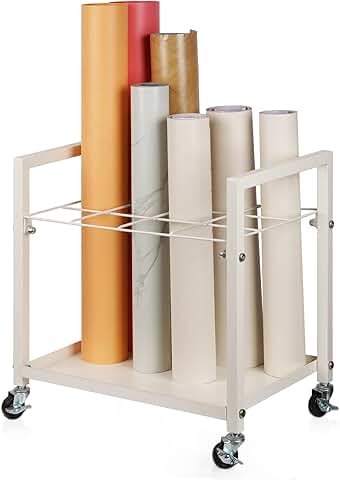 Metal Storage Rack with Wheels and 12 Slots