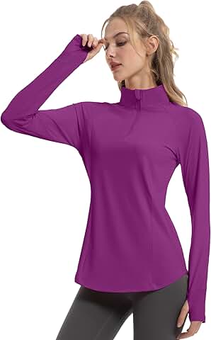 Women's Long Sleeve Sun Shirt with UPF 50+ and Quick Dry