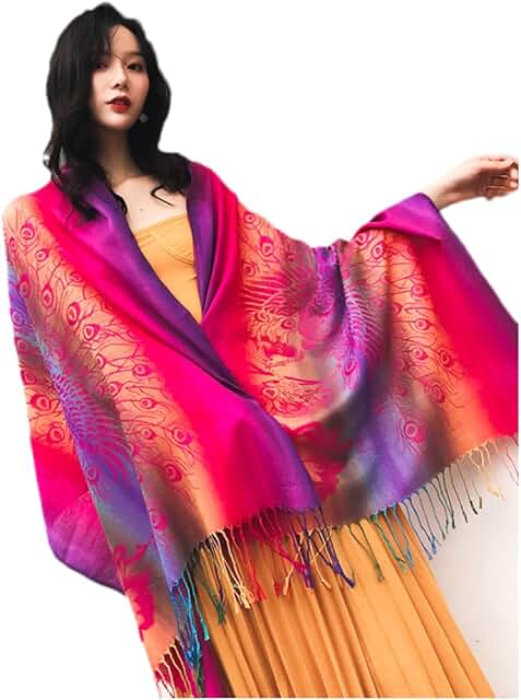 Elegant Women's Silk Satin Shawl