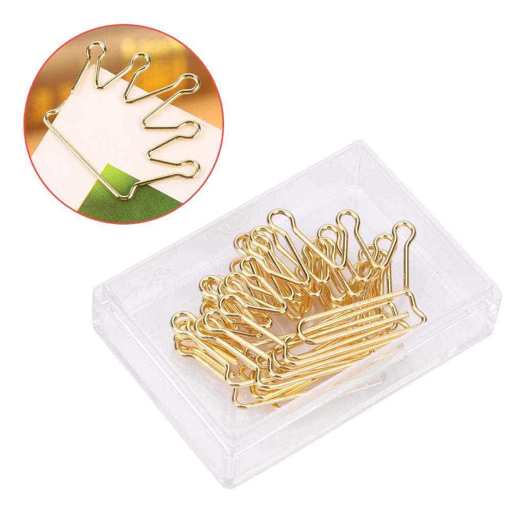 Gold Metal Paper Clips, 10 Pieces, Book Marking Clips