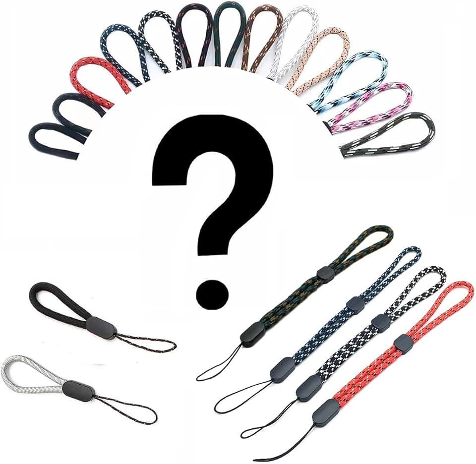 Adjustable phone lanyard wrist strap, 6 pcs