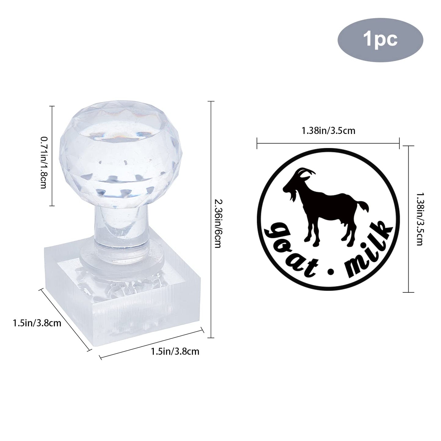 Goat Pattern Acrylic Stamp for Handmade Projects