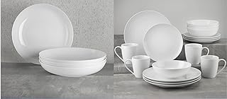 Essential Collection 20-Piece White Porcelain Dinnerware Set