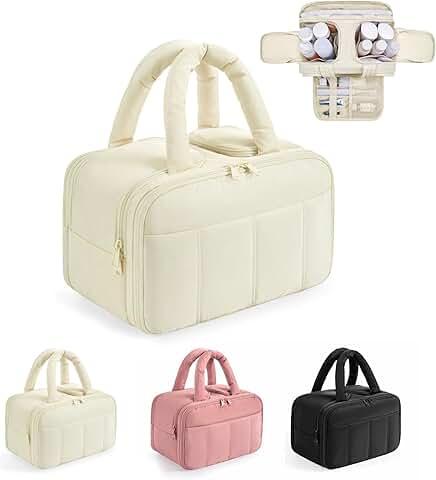 Lightweight Travel Toiletry Bag with Wet-Dry Compartments