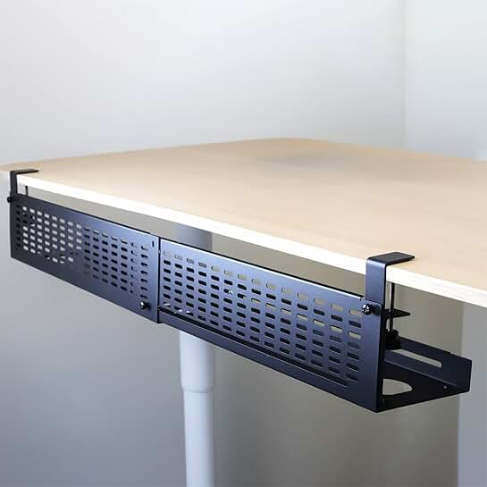 Under Desk Cable Management Tray Kit with Adjustable Mount