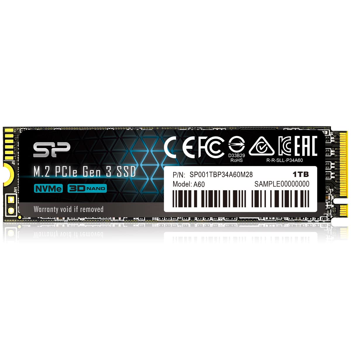 1TB - NVMe M.2 PCIe Gen3x4 2280 SSD (SP001TBP34A60M28)