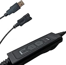 USB Headset Adapter with Mic, Volume, and Mute Controls