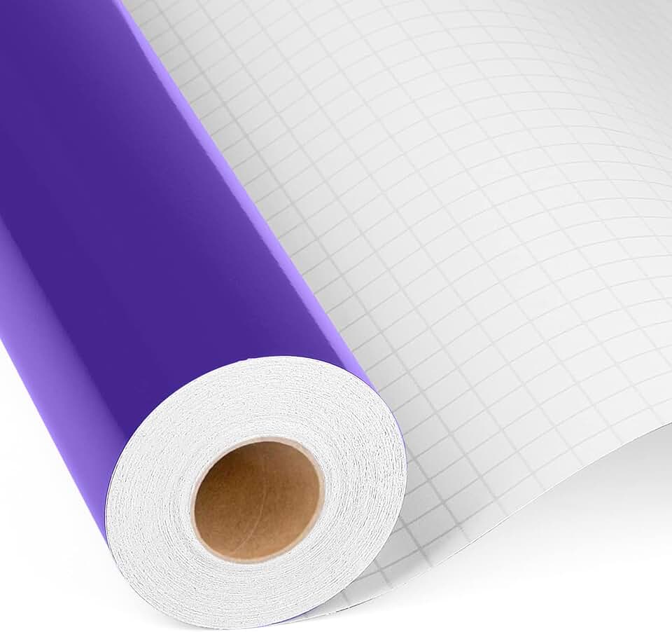 12-inch by 42-foot glossy purple permanent vinyl roll