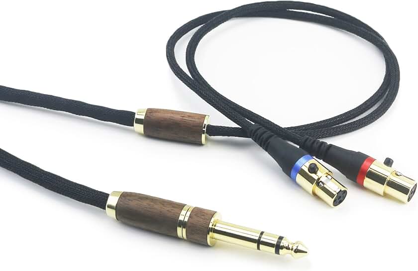 Audio Upgrade Cable for High-End Headphones with Walnut Shell
