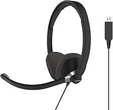 Double-Sided On-Ear USB Communication Headset with Noise Cancelling Microphone