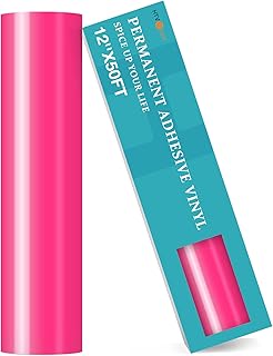 Neon Pink Permanent Vinyl Roll 12" x 50 ft