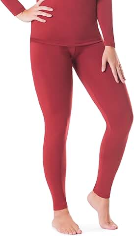 Women's Fleece-Lined Thermal Leggings, Rust, XX-Large