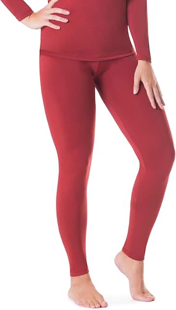 Women's Fleece-Lined Thermal Leggings, Rust, XX-Large