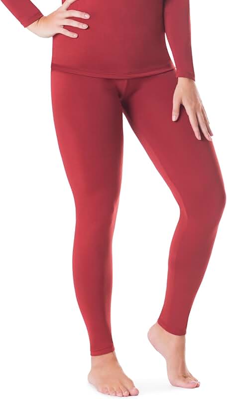 Women's Fleece-Lined Thermal Leggings, Rust, XX-Large