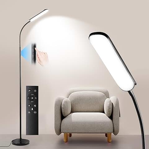 Dimmable LED Floor Lamp with Remote and Touch Control