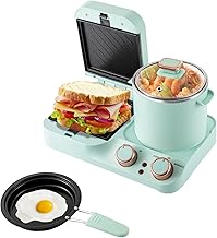 3-in-1 Breakfast Station with Toaster, Frying Pan, and Pot