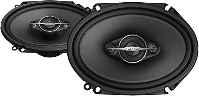 6x8 4-Way Car Speakers, 350W Max, Balanced Sound