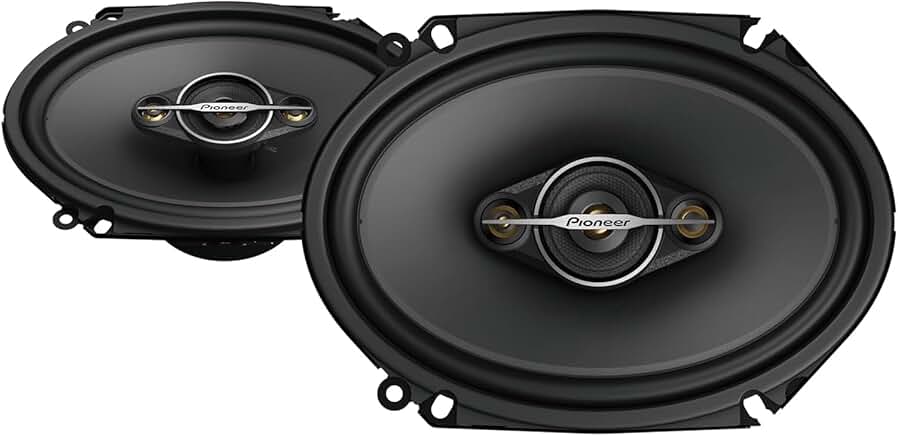 6x8 4-Way Car Speakers, 350W Max, Balanced Sound