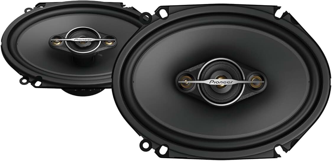 6x8 4-Way Car Speakers, 350W Max, Balanced Sound