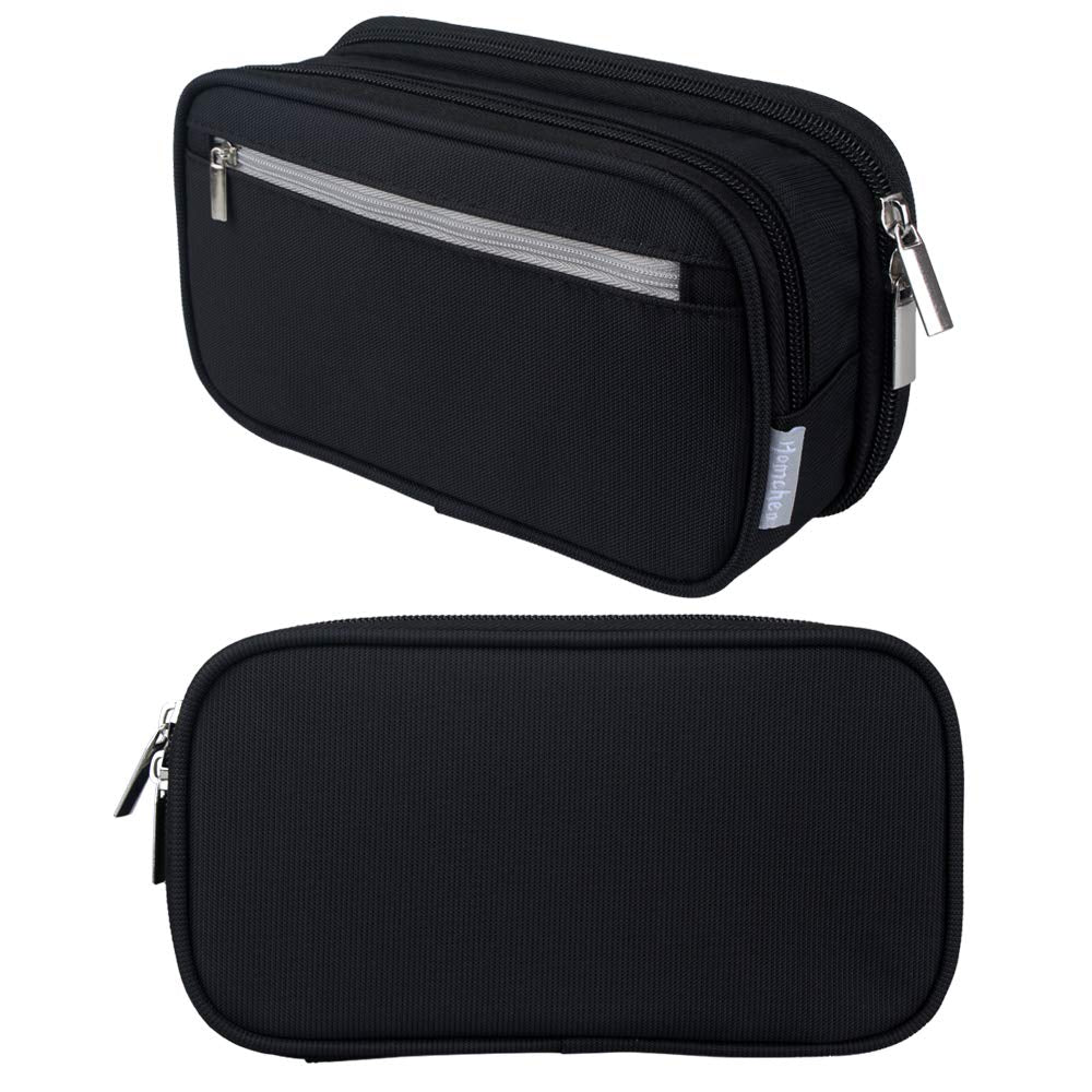 Large Capacity Multi-Compartment Pencil and Makeup Bag