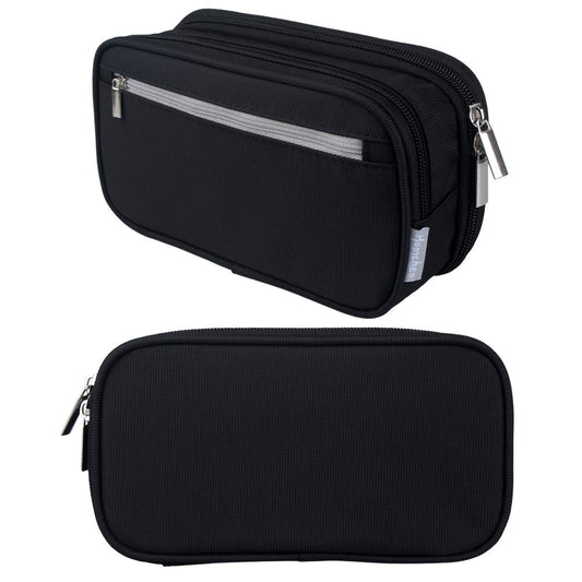 Large Capacity Multi-Compartment Pencil and Makeup Bag