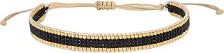 Black Miyuki Beaded Stackable Wrap Bracelets
