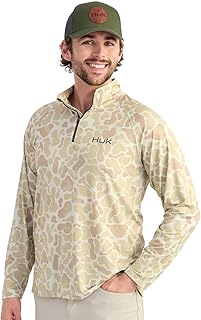 Men's Lightweight 1/4 Zip Long Sleeve Pullover in Sand, 3X-Large
